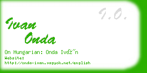 ivan onda business card